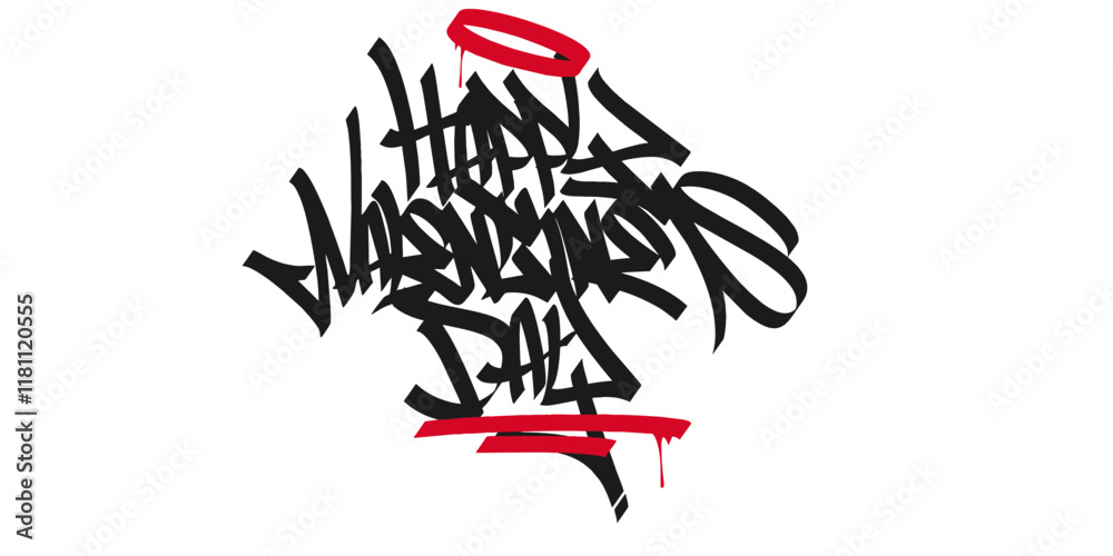 Fototapeta premium Happy Valentines Day typography poster with handwritten calligraphy text, Vector illustration