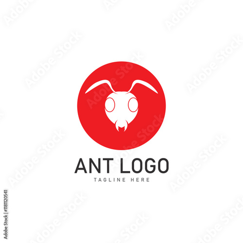 ant head logo template vector illustration design