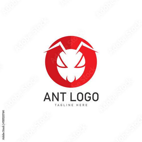 ant head logo template vector illustration design