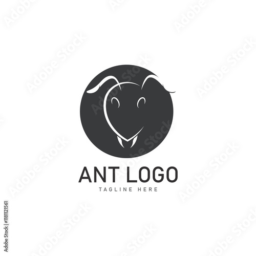 ant head logo template vector illustration design