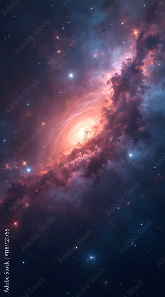 Fototapeta premium Abstract space background, Nebulae and galaxies in space