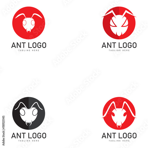 ant head logo template vector illustration design