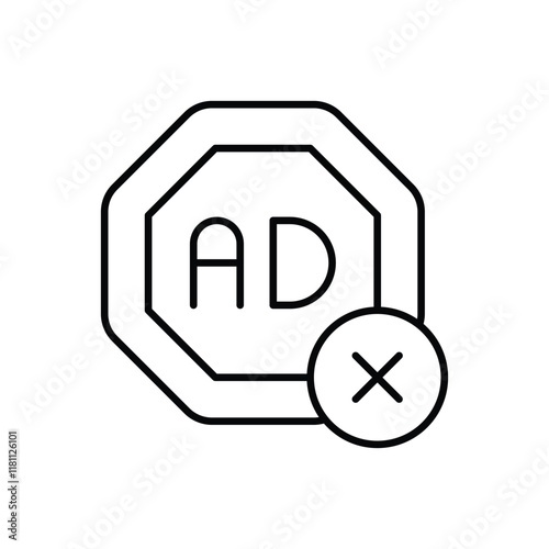 Ad Blocker vector icon