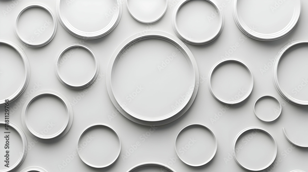 Abstract 3D White Circle Background Image Abstract 3D White Circle Background Image