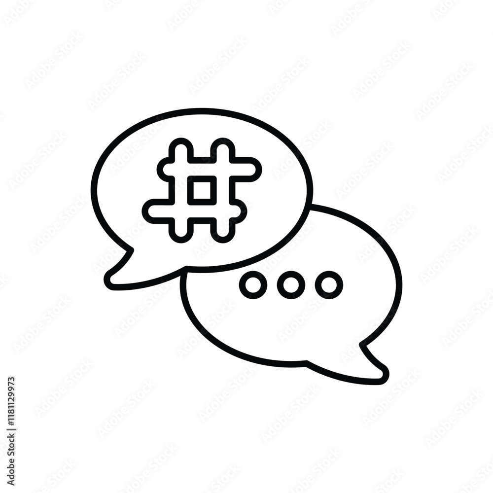 Obraz premium Hashtag vector icon