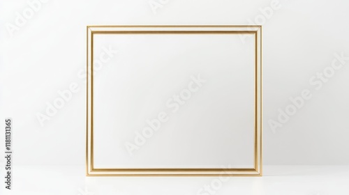 Gold double frame on white background.