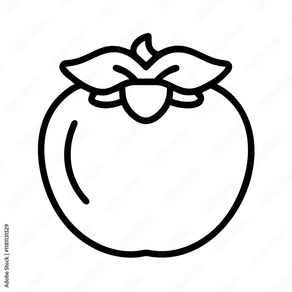 persimmon icon, fruits line art, fruits icon - simple black line art icon of persimmon perfect for logos, and fruits-themed designs. persimmon icon, fruits line art, fruits icon - simple black line art icon of persimmon perfect for logos, and fruits-themed designs.