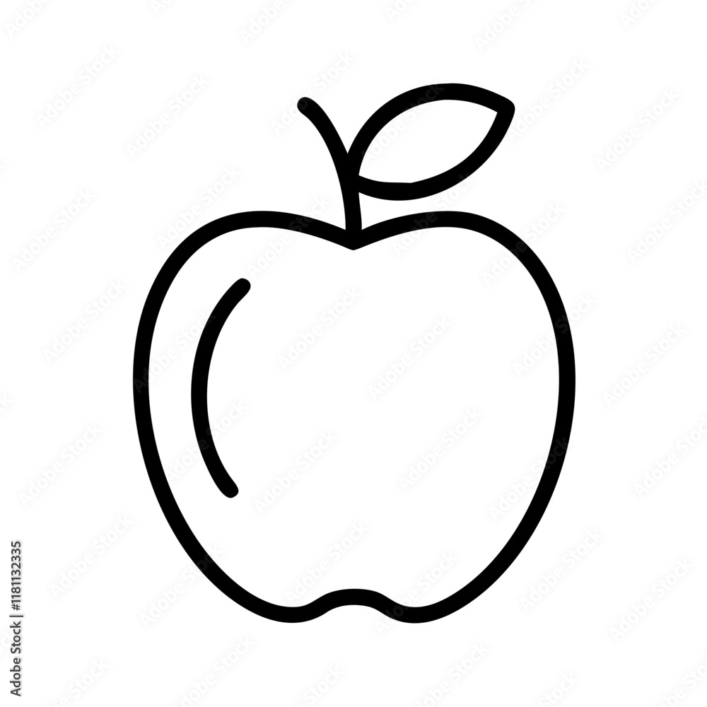 apple icon, fruits line art, fruits icon - simple black line art icon of apple perfect for logos, and fruits-themed designs. apple icon, fruits line art, fruits icon - simple black line art icon of apple perfect for logos, and fruits-themed designs.