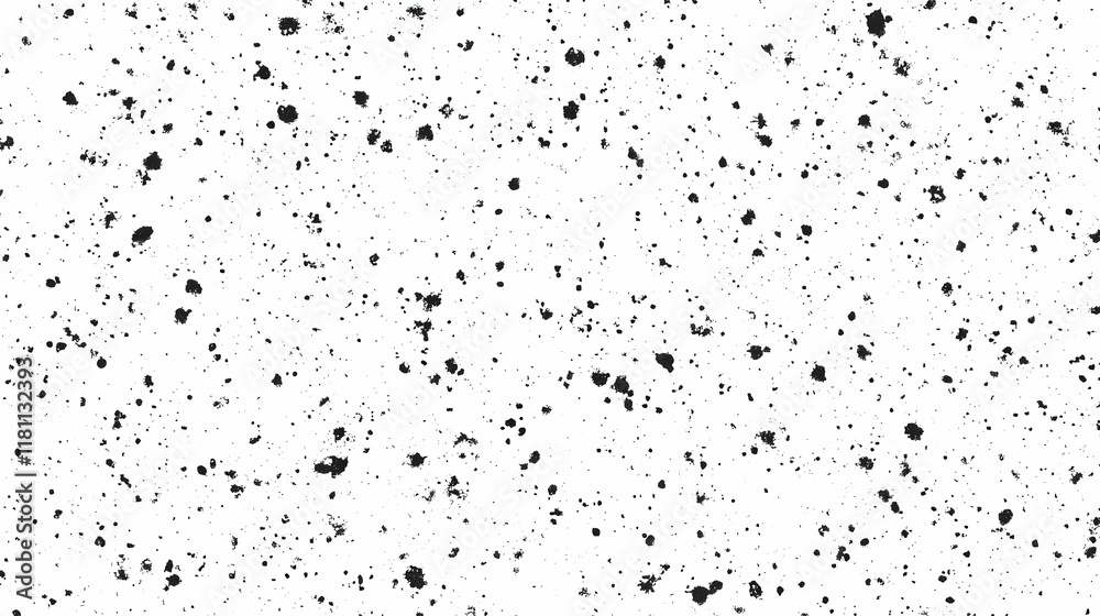 Abstract black ink splatters on white background, textured overlay design element for website or print. Abstract black ink splatters on white background, textured overlay design element for website or print.