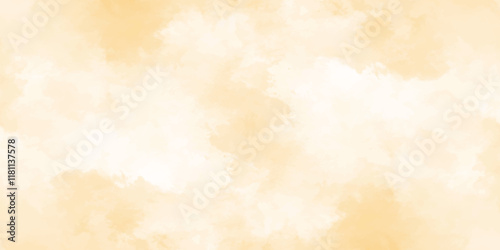 Soft white and yellow watercolor background for your design, Aquarelle painted paper template texture background banner, Pastel yellow watercolor design with digital painted for template.