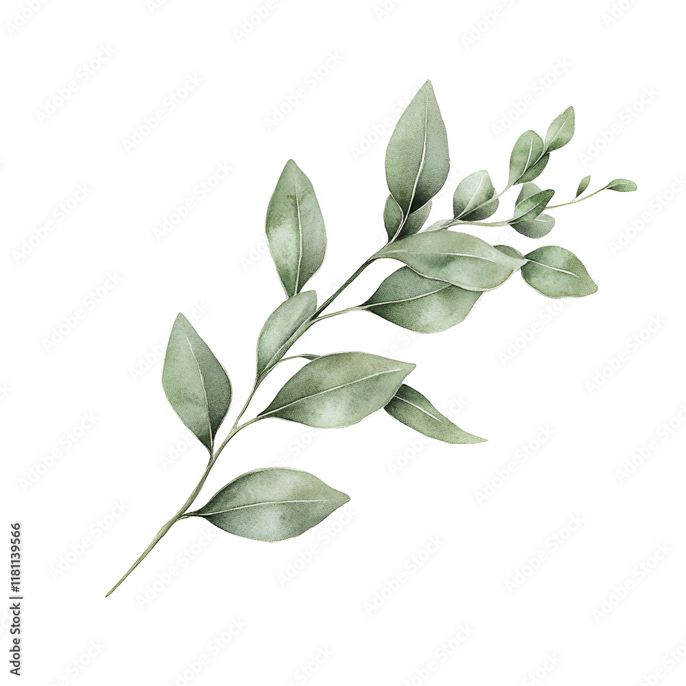 Fototapeta premium Vintage Spring Botanical Clipart Vector Illustration