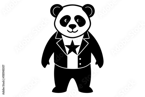 A Panda in a Rockstar Outfit