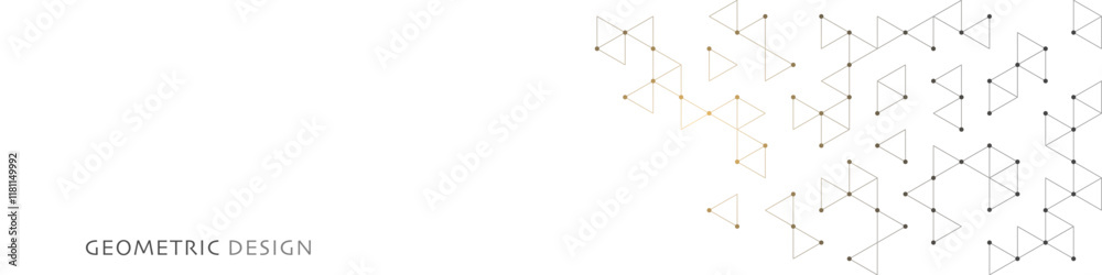 Graphic design element for web page or banner with a geometric pattern of triangle shapes. Graphic design element for web page or banner with a geometric pattern of triangle shapes.