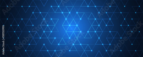 Abstract technology background with a seamless pattern of simple geometric shapes. Stylish vector texture