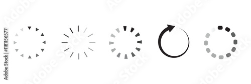 Loading Bar Icon Set Vector Design.