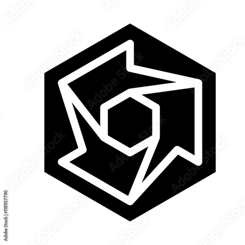 hexagon Solid icon