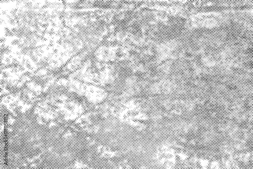 Abstract grunge halftone black dost texture background.