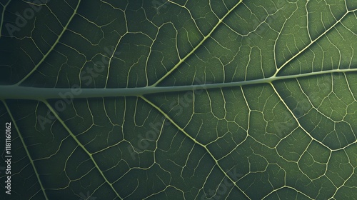 Detailed texture of a leaf, showcasing natural veins and organic patterns, perfect for nature-themed designs photo
