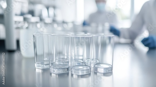 Advanced Food Additive Testing in a Modern Laboratory Setting, Empty Glassware Ready for Analysis photo