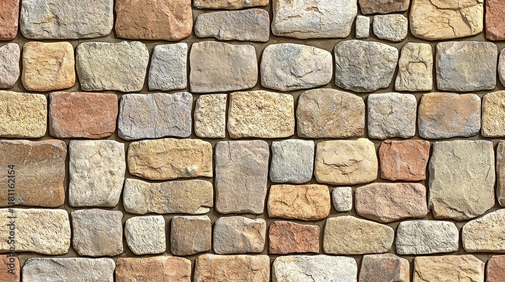 Seamless Rustic Stone Wall Texture Natural Beige Brown and Gray Stones Seamless Rustic Stone Wall Texture Natural Beige Brown and Gray Stones