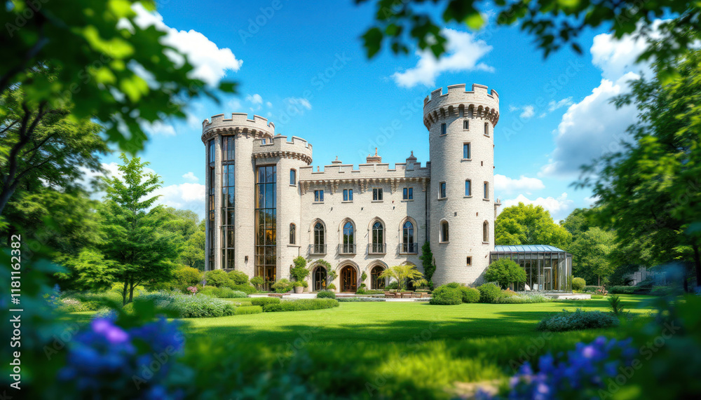 Majestic Castle Amidst Lush Greenery: A Fairytale Estate Majestic Castle Amidst Lush Greenery: A Fairytale Estate