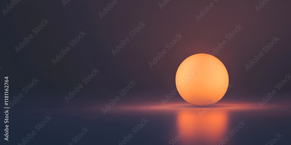 Glowing Orb: A softly glowing orange sphere rests on a dark surface, its light gently reflecting, creating a minimalist and serene atmosphere. The image evokes feelings of warmth, calm and mystery. Glowing Orb: A softly glowing orange sphere rests on a dark surface, its light gently reflecting, creating a minimalist and serene atmosphere. The image evokes feelings of warmth, calm and mystery.