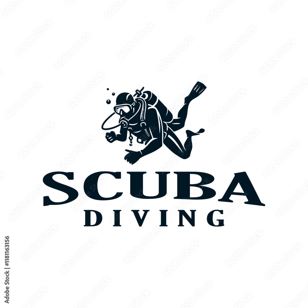 scuba diving logo design vector template illustration scuba diving logo design vector template illustration