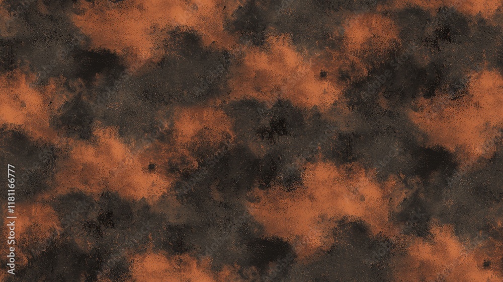 Fototapeta premium Abstract Dark Brown and Burnt Orange Grunge Texture Background