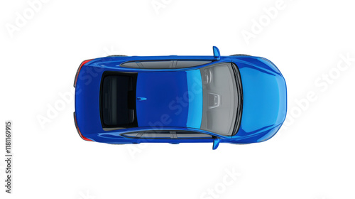 Car top view transparent background