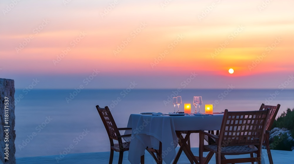 romantic sunset dinner table ocean view - • travel & tourism romantic sunset dinner table ocean view - • travel & tourism