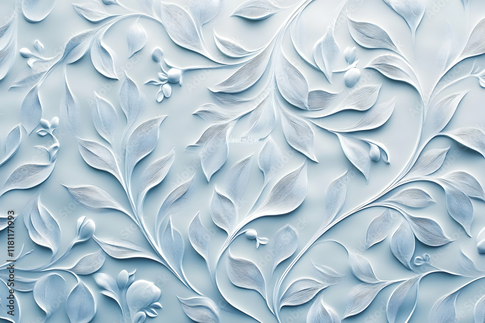 Delicate seamless light blue floral pattern, ideal for subtle and refined backgrounds Delicate seamless light blue floral pattern, ideal for subtle and refined backgrounds