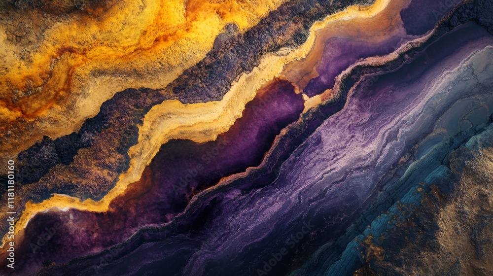 A stunning visual of layered colors in a natural stone design. The rich textures and hues tell a story of formation and beauty. Ideal for artistic inspiration. Generative AI