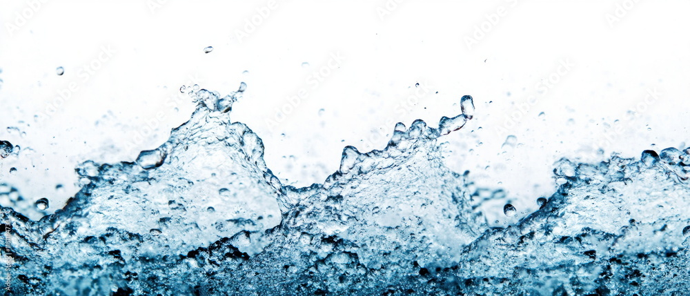 Water Splashing Waves in Crystal Clear Blue Water Splashing Waves in Crystal Clear Blue