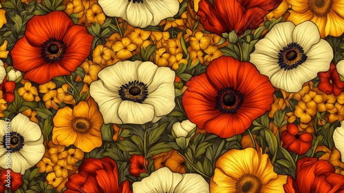 A stunning bouquet of flowers, burst of vibrant colors and floral beauty