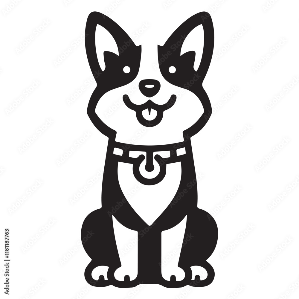 Black dog vector silhouette on white background, dog logo vector, dog icon vector, cute puppy dog symbol for sticker and logo design Black dog vector silhouette on white background, dog logo vector, dog icon vector, cute puppy dog symbol for sticker and logo design