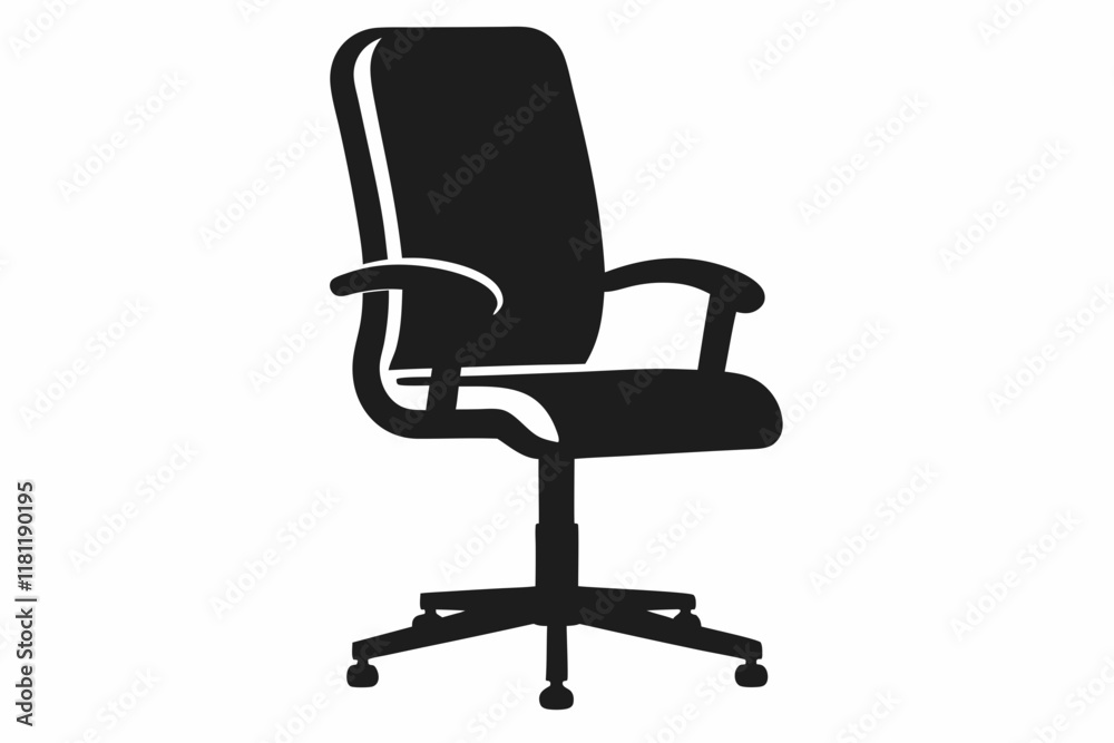 chair icon, office chair vector silhouette illustration chair icon, office chair vector silhouette illustration