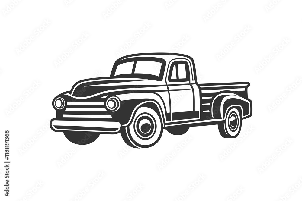 Old pickup Truck Vector Art and Illustration Old pickup Truck Vector Art and Illustration