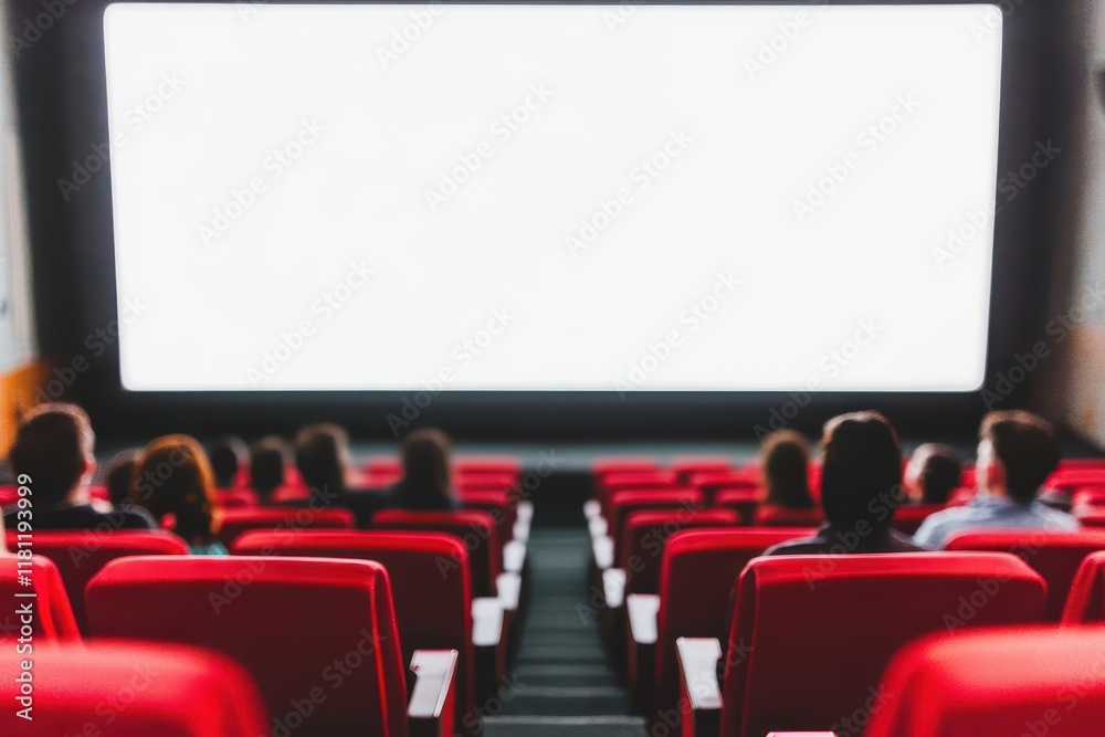 Audience watching blank screen in cinema (2) Audience watching blank screen in cinema (2)