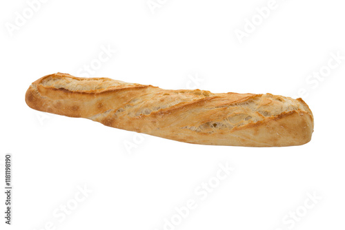 french baguette loaf of bread on a white png transparent background
