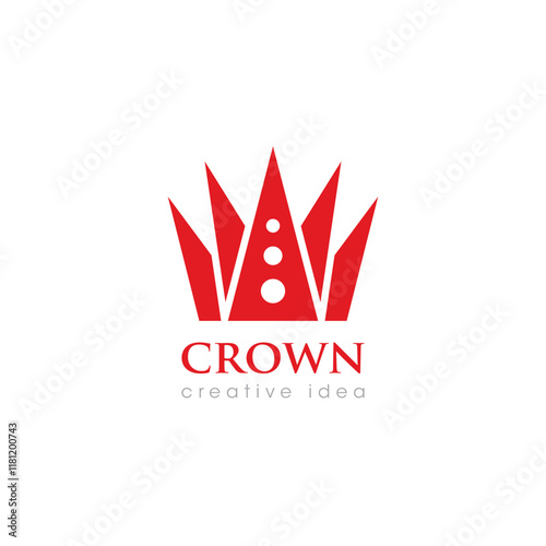 Creative Crown Concept Logo Design Template