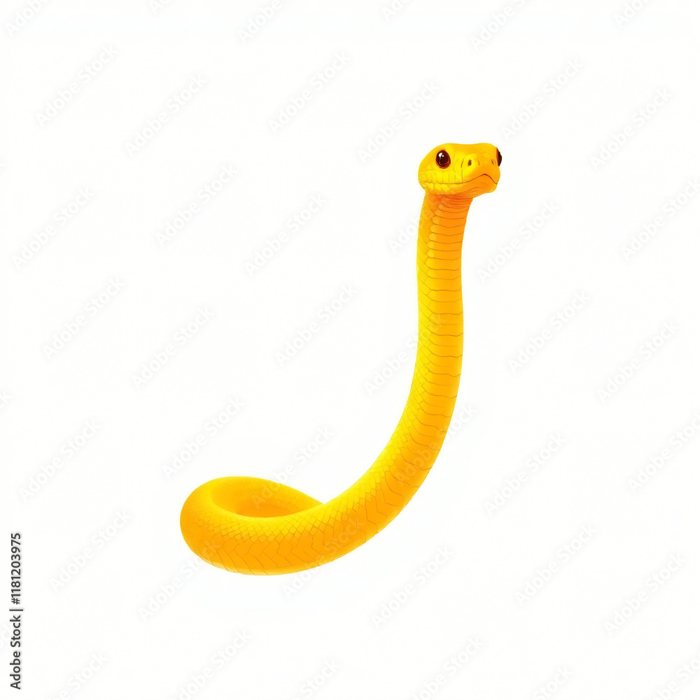 Naklejka premium Bright Neon Snake. Year Of The Sanke. Colorful