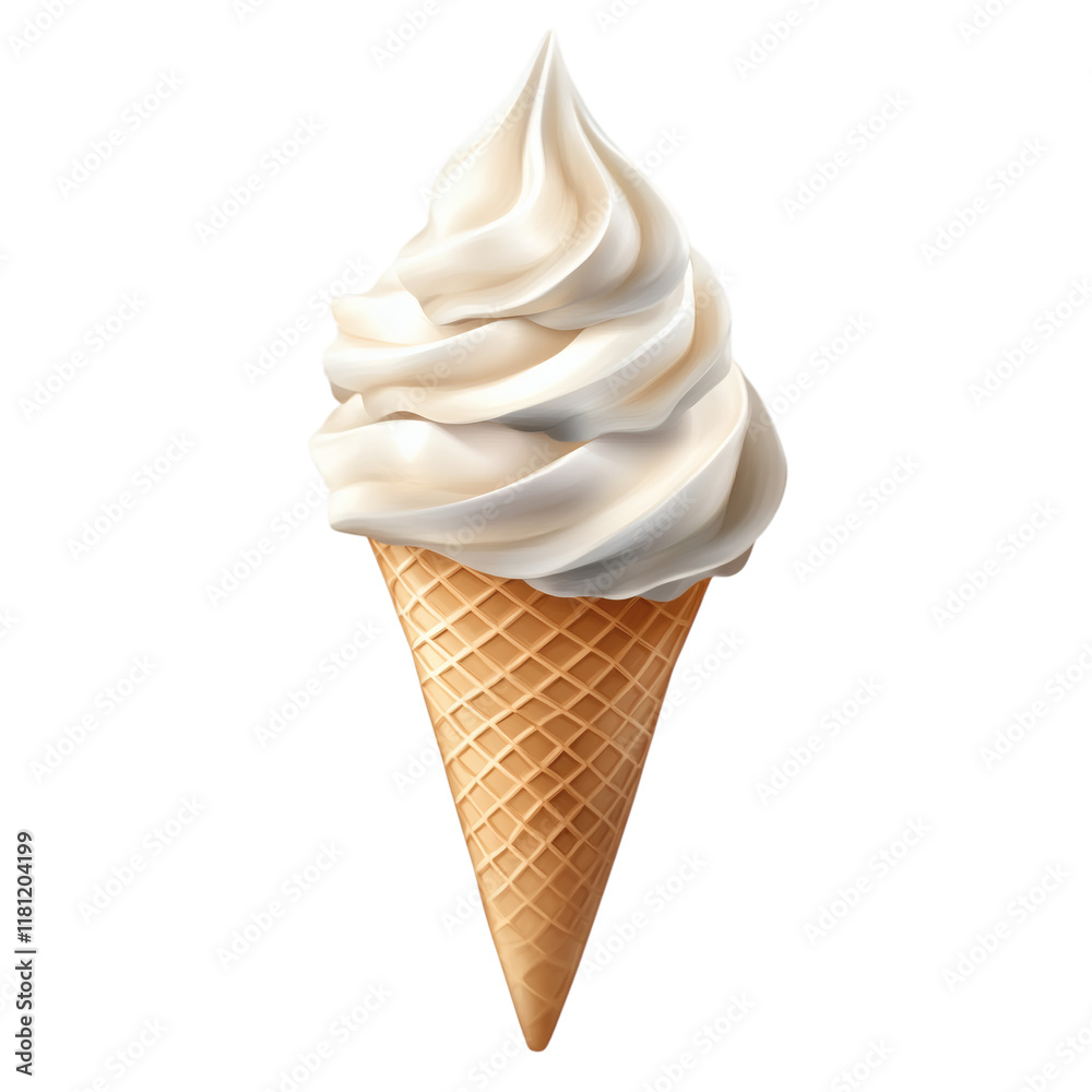 scoops of ice cream in a cone isolated on white transparent background scoops of ice cream in a cone isolated on white transparent background