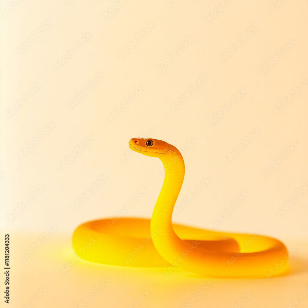 Fototapeta premium Bright Neon Snake. Year Of The Sanke. Colorful