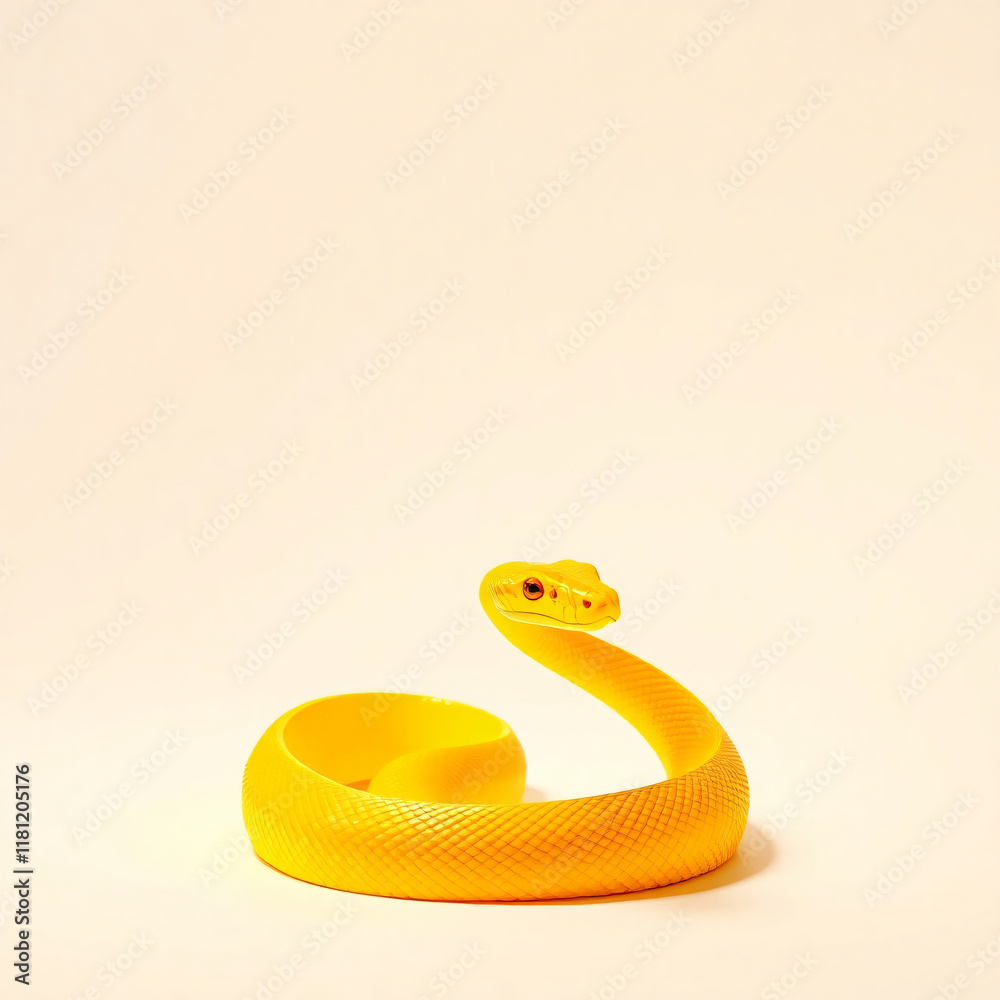 Fototapeta premium Bright Neon Snake. Year Of The Sanke. Colorful