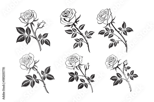 Ross silhouette  Bundle vector illustration