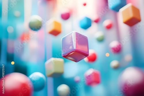 Floating Cubes Dance Vividly in Air