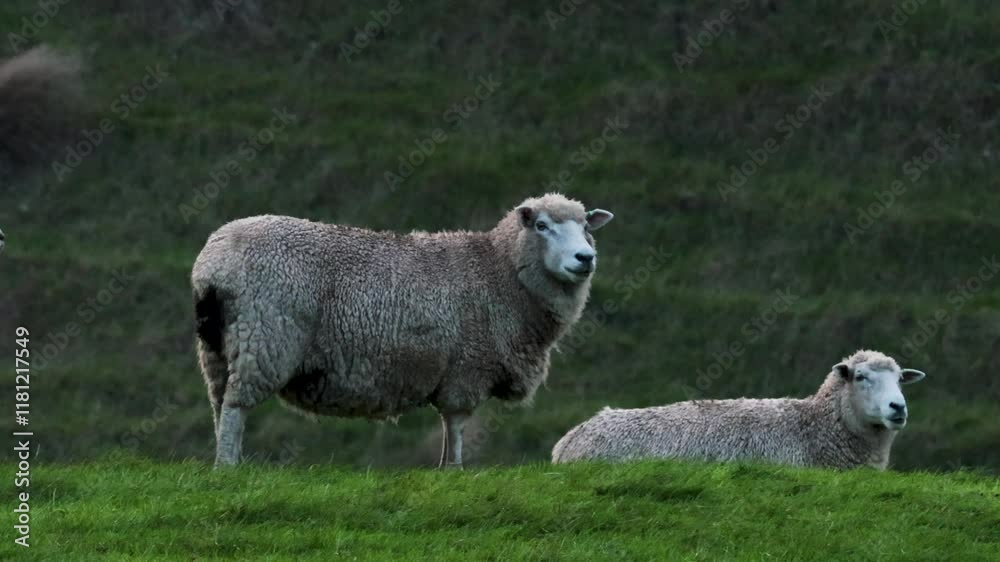 Sheep Grazing in Melbourne Field Sheep Grazing in Melbourne Field