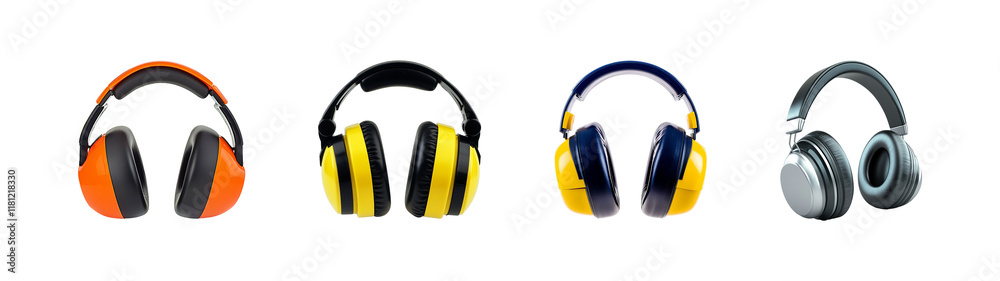 ear protectors collection isolated on transparent background ear protectors collection isolated on transparent background