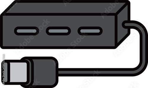 USB-Cハブのイラスト