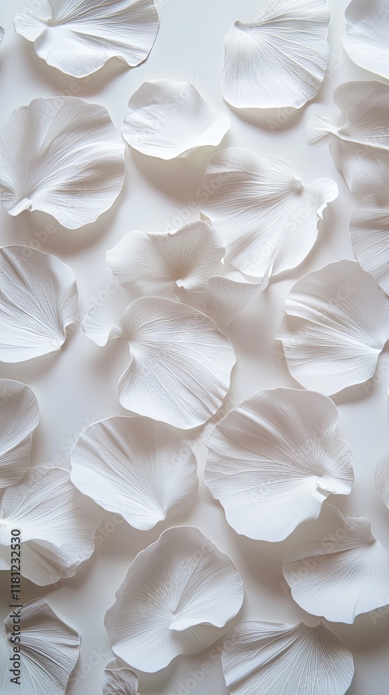Obraz premium Delicate White Petals Arrangement: A Study in Floral Beauty